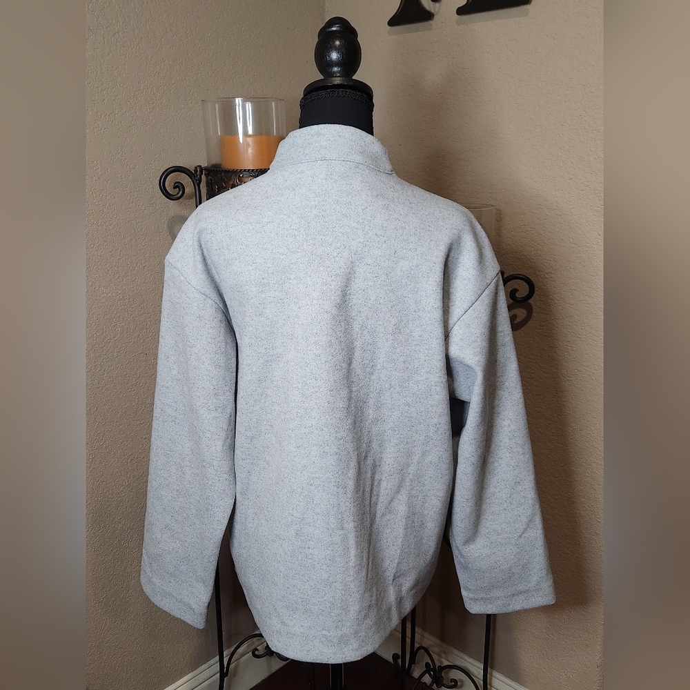 Banana Republic Women's Brushed Gray Double-Breasted Jacket. Suze Small - Picture 2 of 9